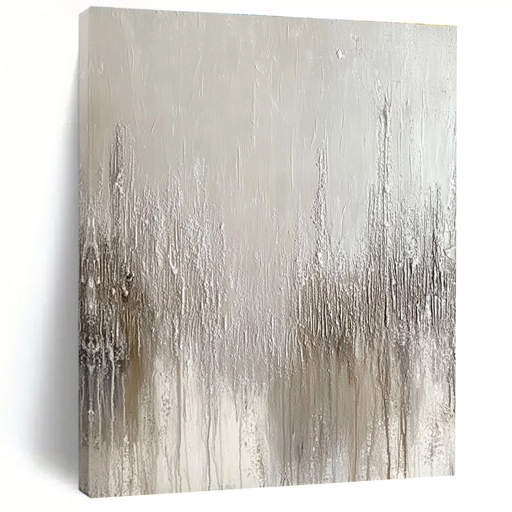 Textured Monochrome Abstract Painting for Minimalist Living Rooms GAB1260