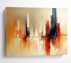 Cityscape Abstract Painting with Warm and Cool Tones ABS257