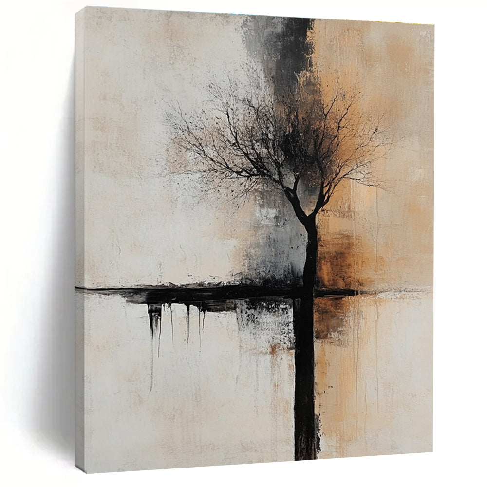 Minimalist Tree Abstract Painting for Contemporary Home Offices GAB1254