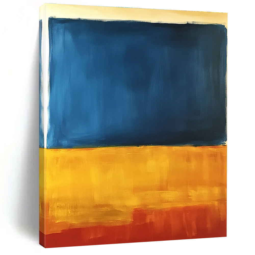 Blue and Yellow Horizon Abstract Painting with Calm Simplicity WINK221