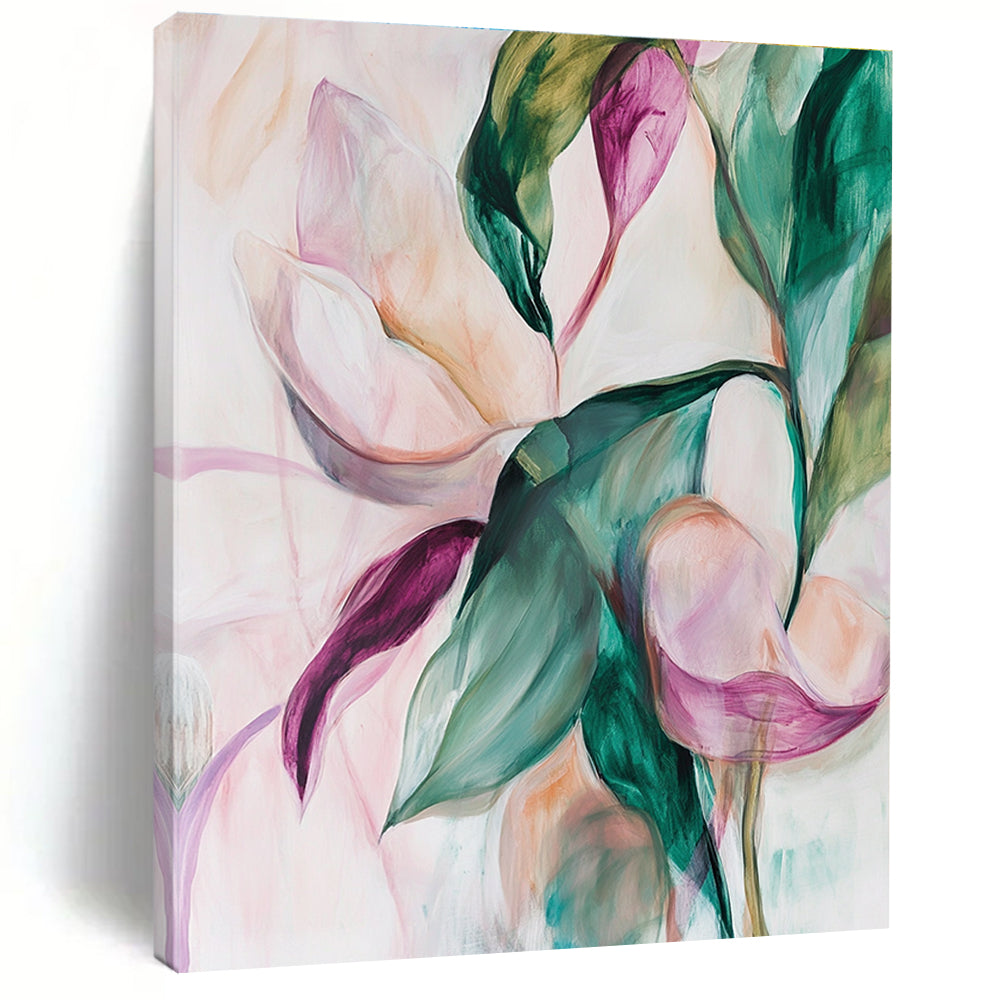 Soft Floral Abstract Painting for Romantic Bedrooms GAB0774