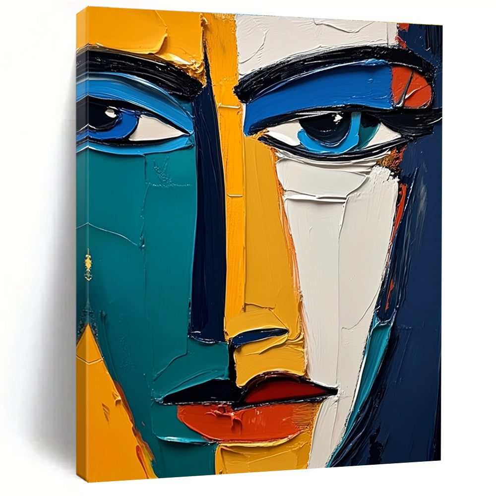 Colorful Portrait Abstract Painting for Art - Centric Hallways GAB1039