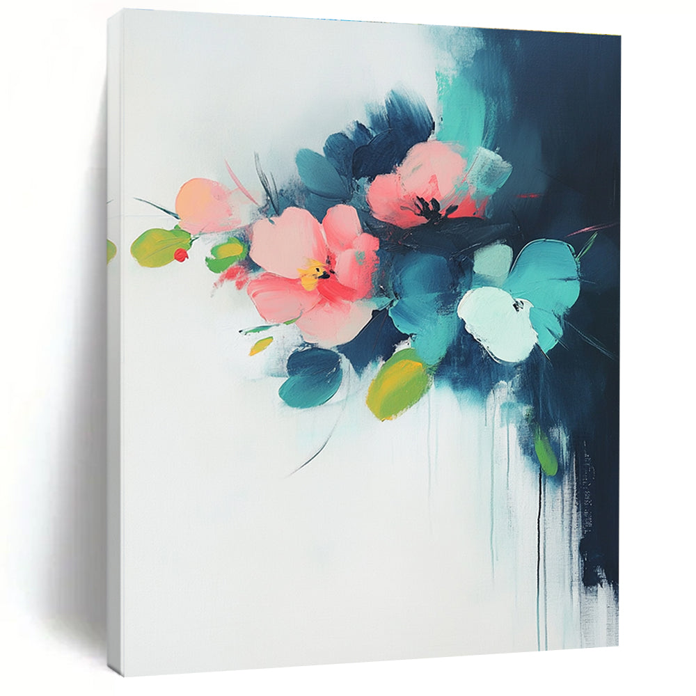 Delicate Flower Abstract Painting for Romantic Dining Spaces GAB0843