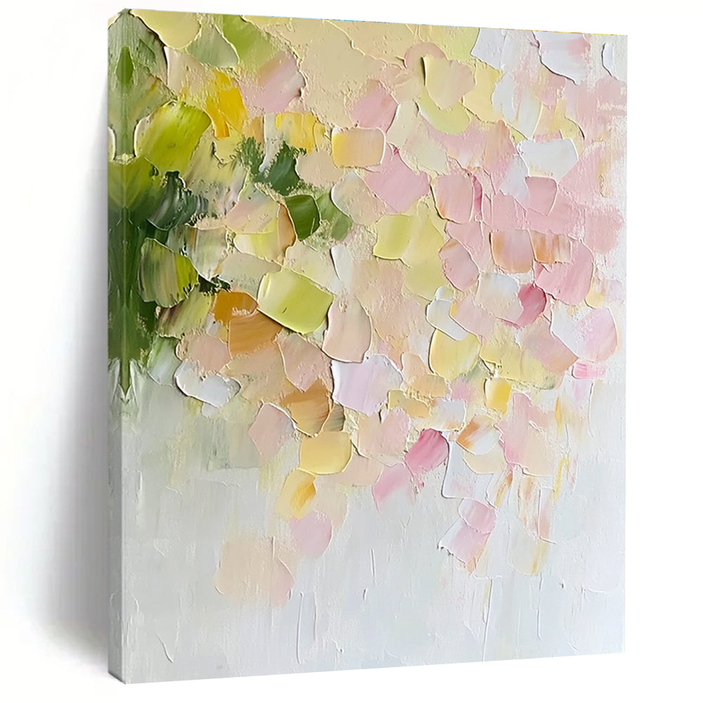 Textured Abstract Blossoms Painting with Tactile Beauty WINK415