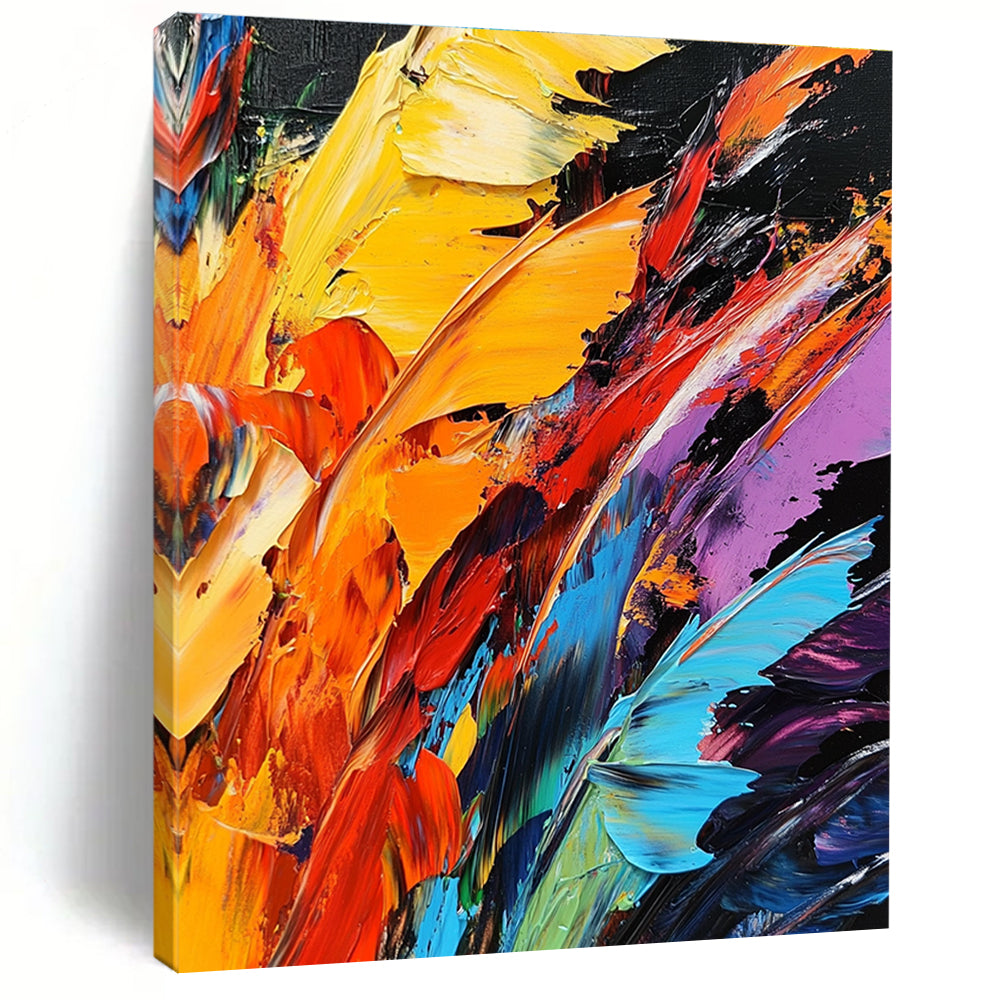 Colorful Textured Abstract Painting with Rich Layers WINK599