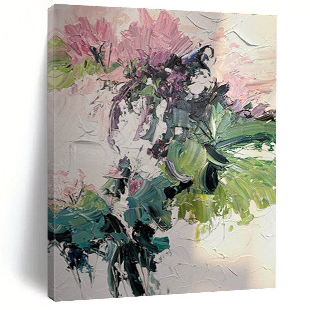 Textured Expressive Flower Bouquet Abstract Painting for Lively Interiors HENG271