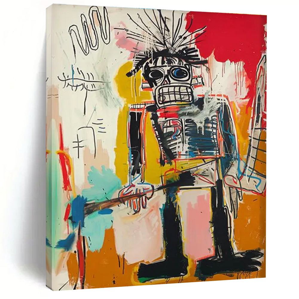 Abstract Punk - Inspired Figure Painting for Alternative Youth Hangouts HENG109