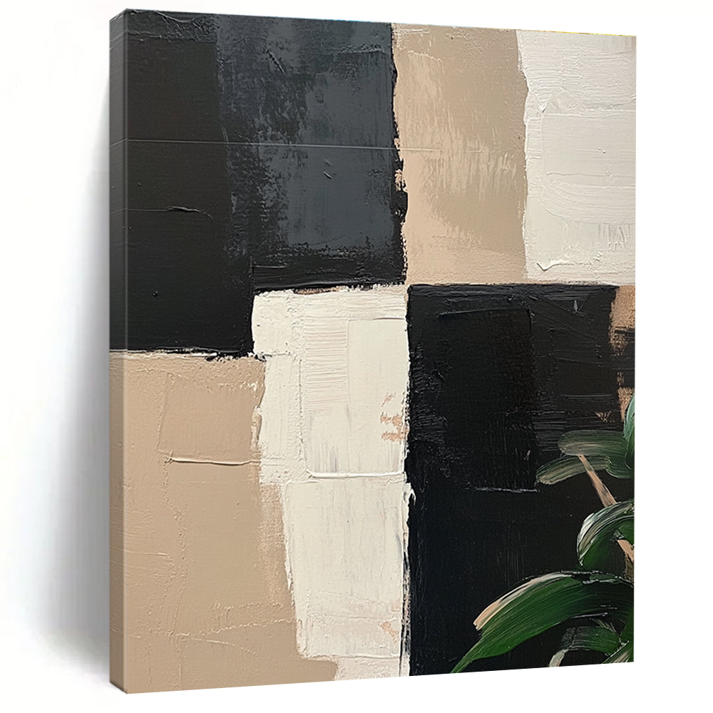 Geometric Color Blocks Abstract Painting with Modern Harmony WINK052