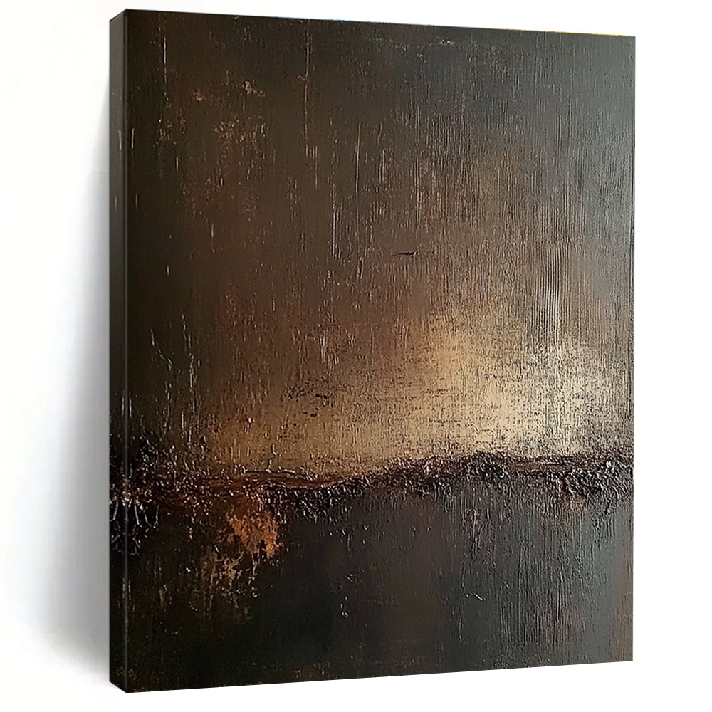 Dark Gradient Abstract Painting with Mysterious Depth WINK291