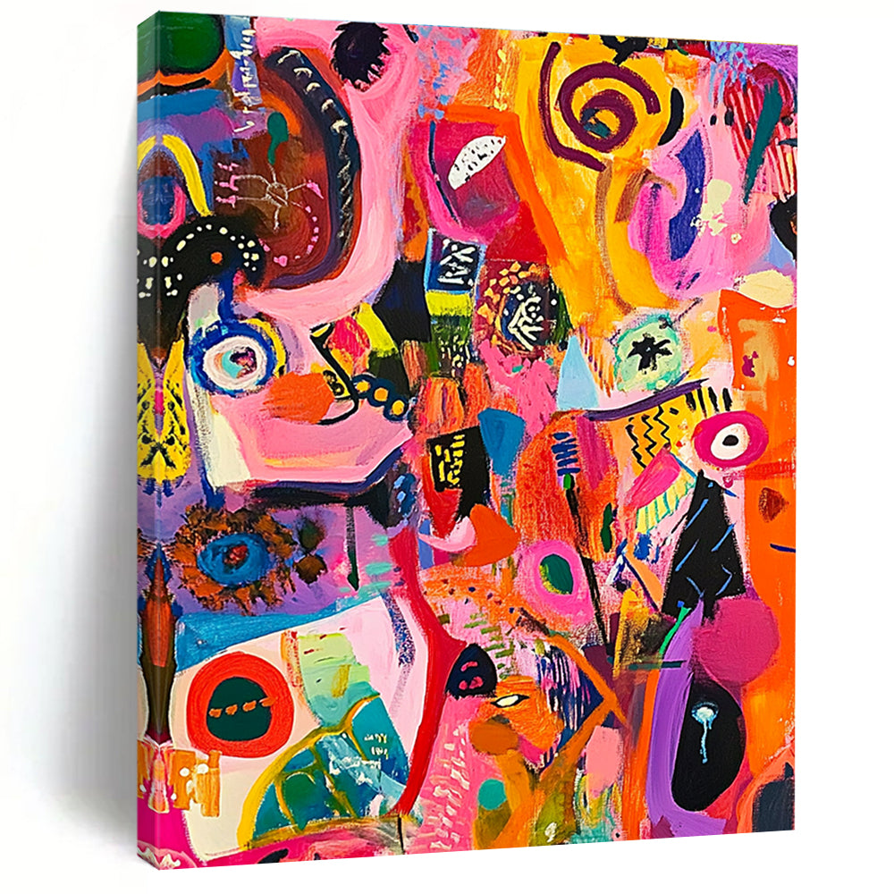 Colorful Abstract Mosaic - Vivid Expressionist Art GAB0380