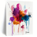 Colorful Drip Abstract Painting for Creative Studios GAB0984