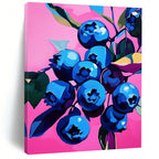 Blueberries on Pink - Pop Art Still Life GAB0387