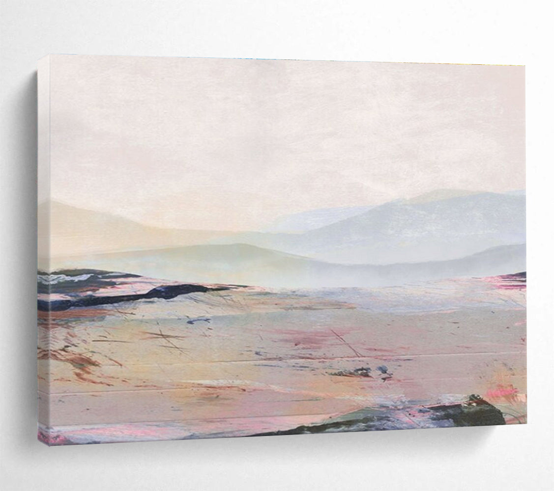 Pastel Landscape Abstract Painting for Romantic Spaces YHT129