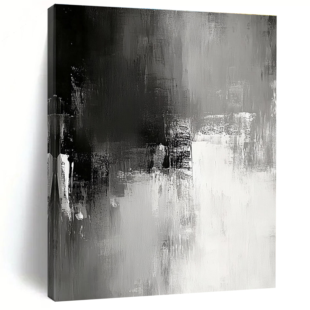 Gray Abstract Textures Painting with Subtle Depth WINK347