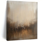 Textured Beige and Brown Gradient Abstract Painting with Tactile Warmth WINK036