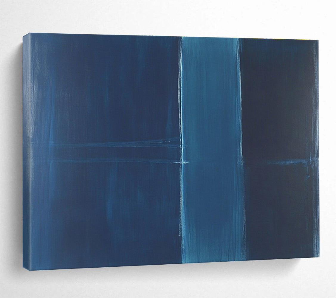 Monochromatic Blue Abstract  Deep Calm ABS106