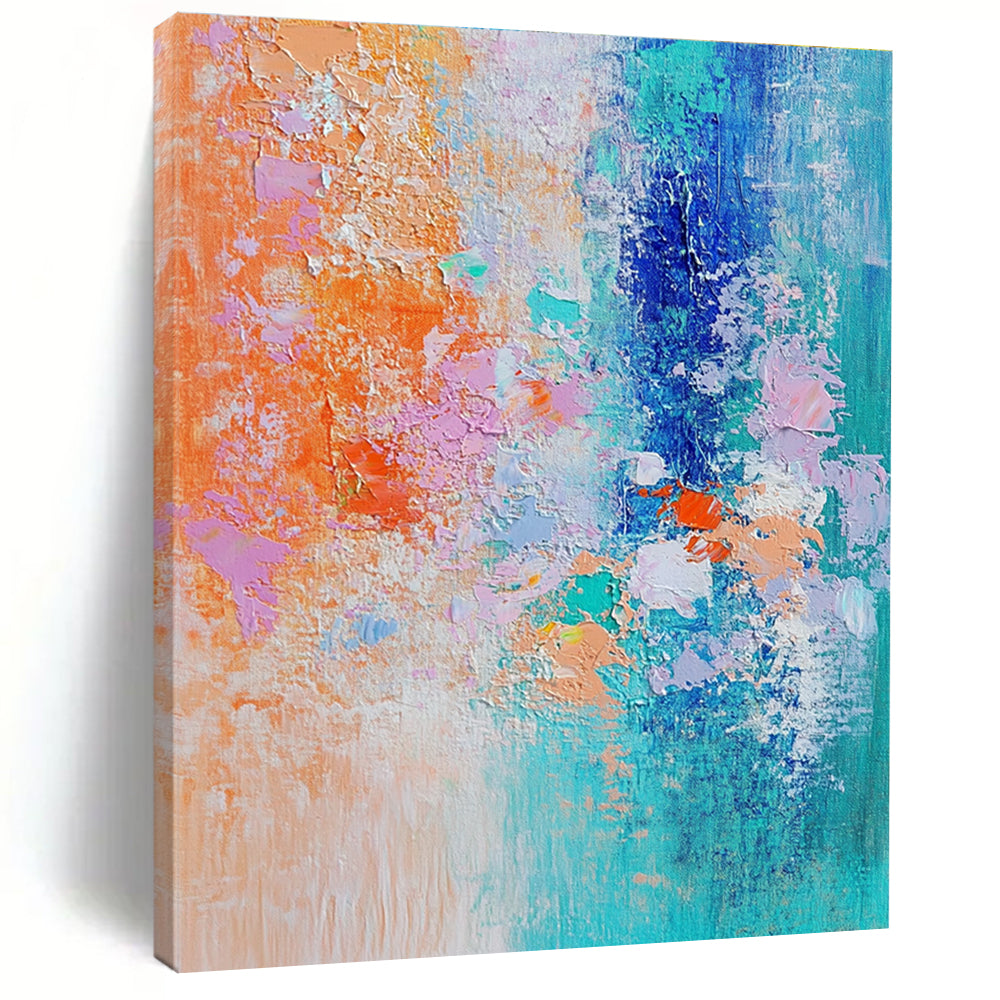 Colorful Textured Abstract Painting with Vibrant Palette WINK624