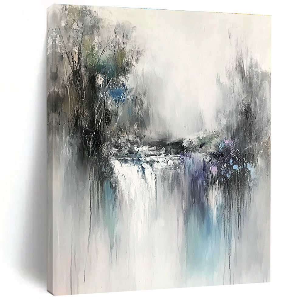 Misty Abstract Landscape Painting with Enigmatic Beauty WINK436
