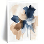 Blue and Beige Abstract Forms Abstract Painting for Coastal - Inspired Home Offices GAB1365