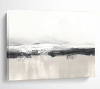 Monochrome Landscape Abstract Painting with Subtle Textures ABS255