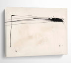 Black - Line Minimalist Abstract Painting for Contemporary Galleries YHT056