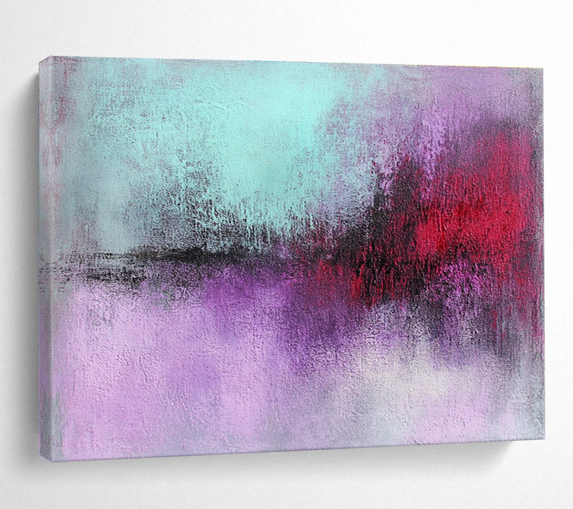 Purple and Red Abstract with Blended Edges Abstract Painting ABS378