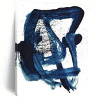 Bold Blue Abstract Brushstrokes Painting for Contemporary Art Galleries HENG161