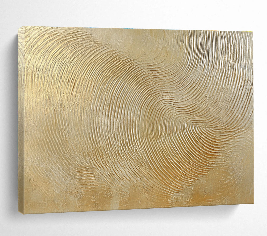 Luxurious Golden Waves Art Celebrating Opulence and Dynamic Movement Abstract Painting ABS150