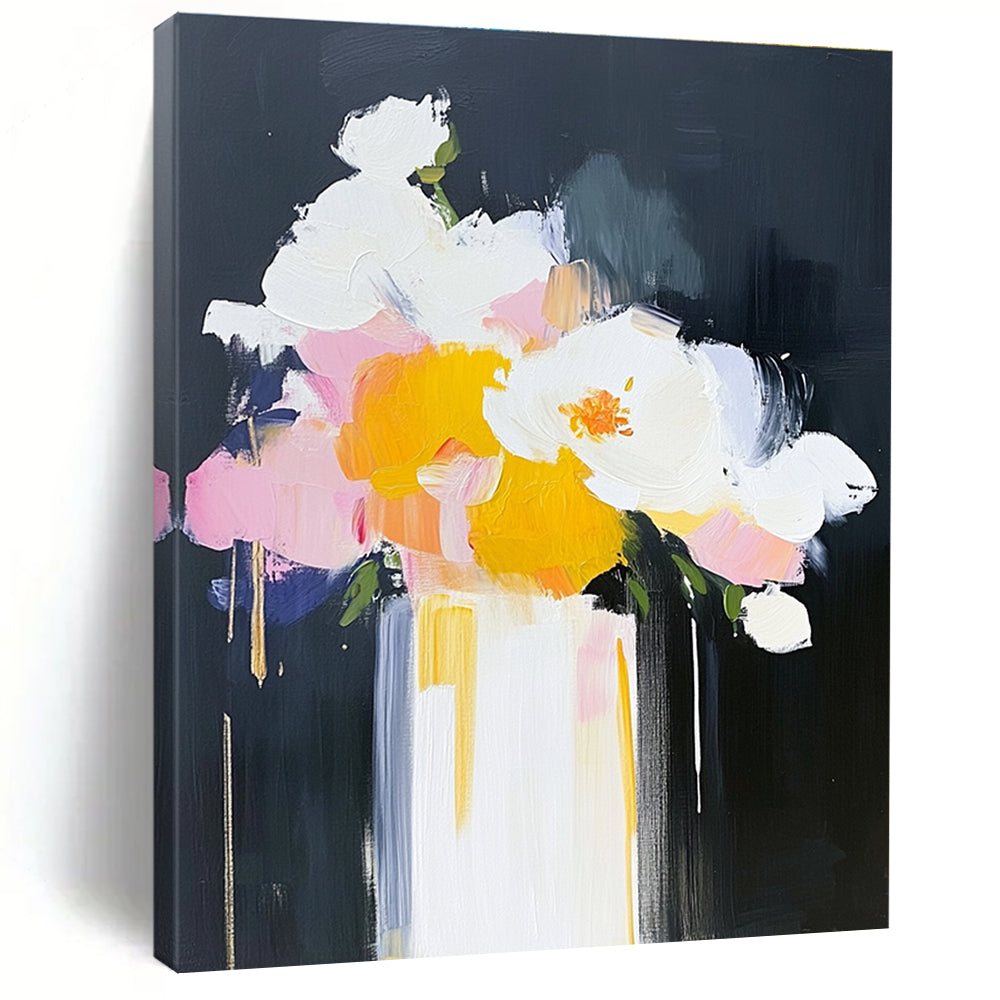 Bold Flower Vase - Minimalist Floral Abstract Painting GAB0612