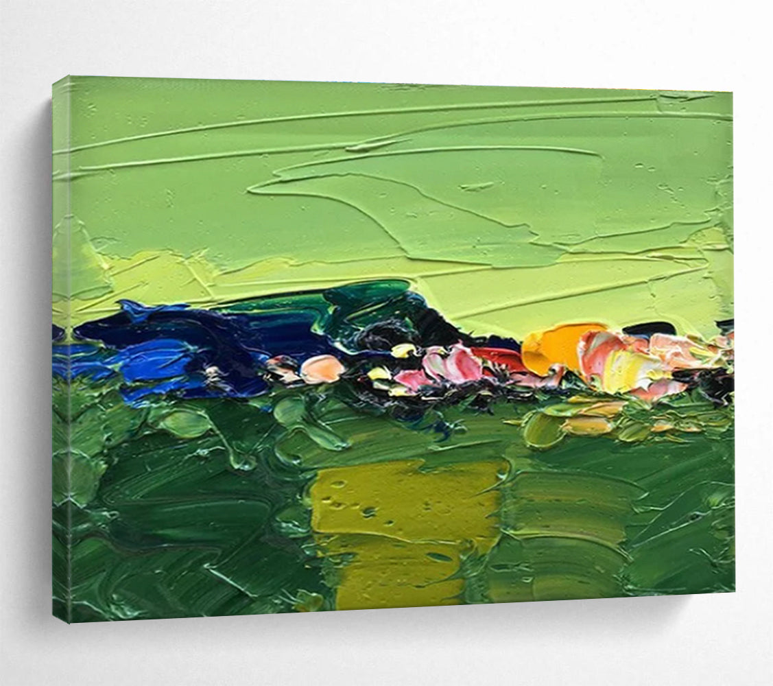Green Abstract Painting for Modern Art Galleries YHT436