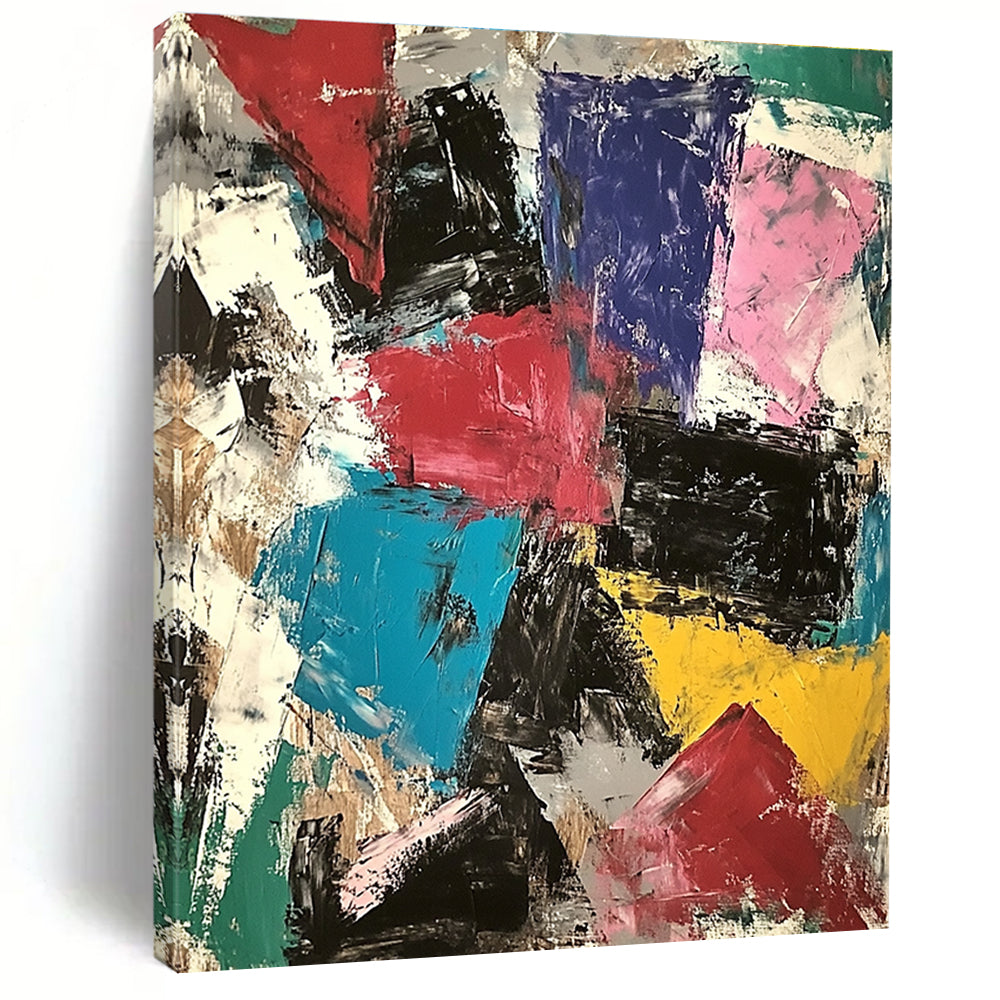 Colorful Block Abstract 3 Painting with Dynamic Energy WINK749