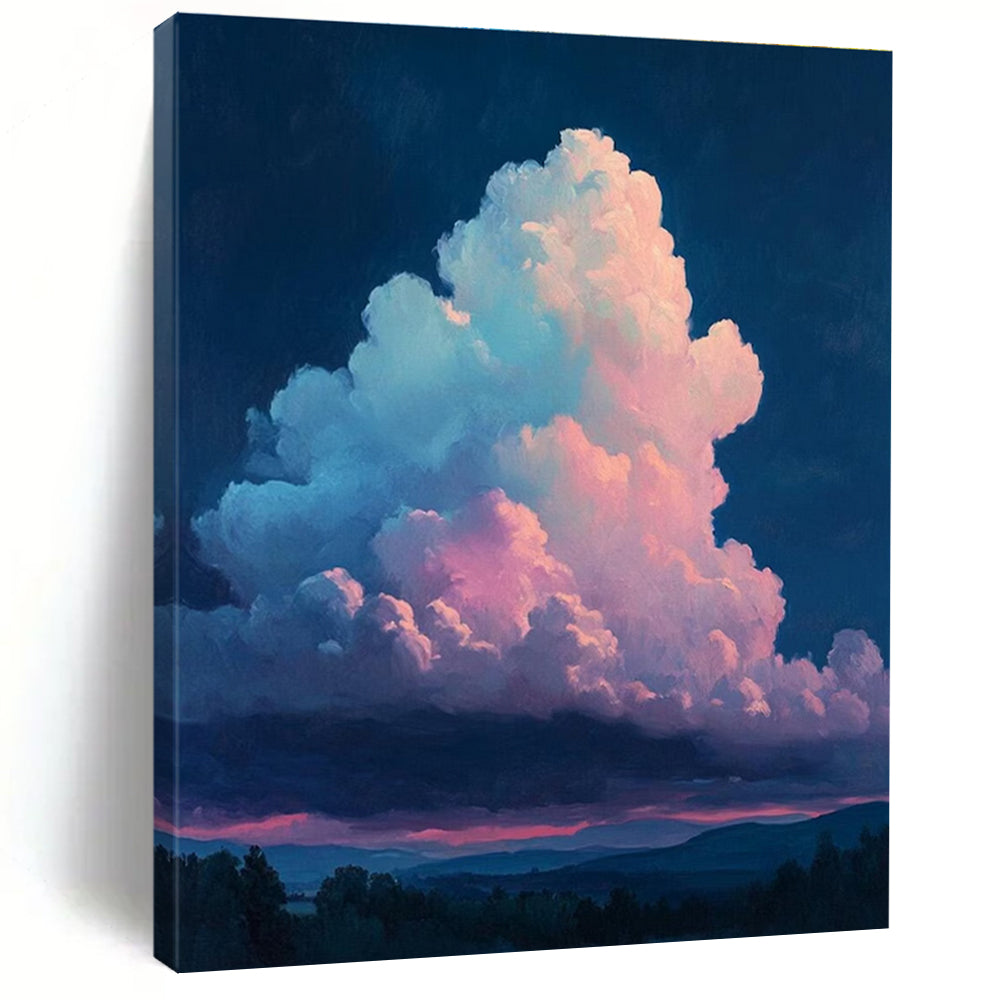 Twilight Clouds Abstract Painting for Romantic Restaurant Dining Areas HENG009