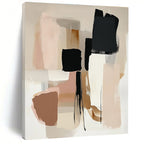 Neutral Tones Block Abstract Painting with Subtle Sophistication WINK791