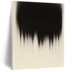 Fading Black Form Abstract Painting with Subtle Transience WINK182