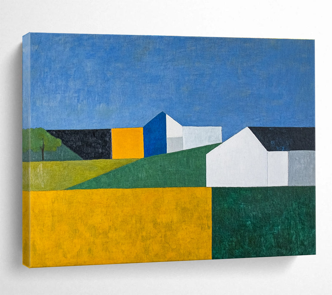 Colorful Rural Landscape Abstract  Vibrant Countryside ABS102