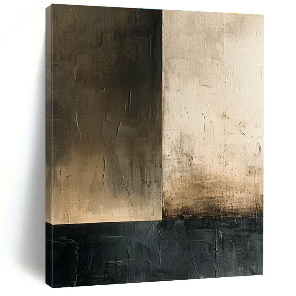 Neutral Tones Abstract Painting for Industrial - Chic Restaurant Dining Areas HENG016