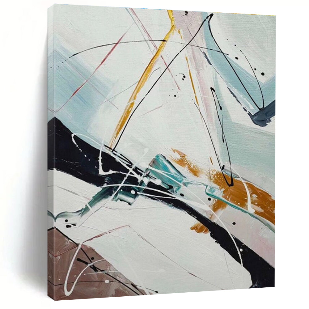 Dynamic Line Abstract Painting for Dance Studio Lobbies HENG046