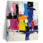 Vibrant Geometric Abstract Painting for Modern Office Lounges GAB0841