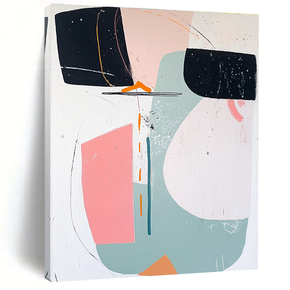 Pastel Geometric Abstract Painting for Charming Boutiques GAB1089