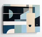 Cool - Toned Geometric Abstract  Modern Precision ABS103