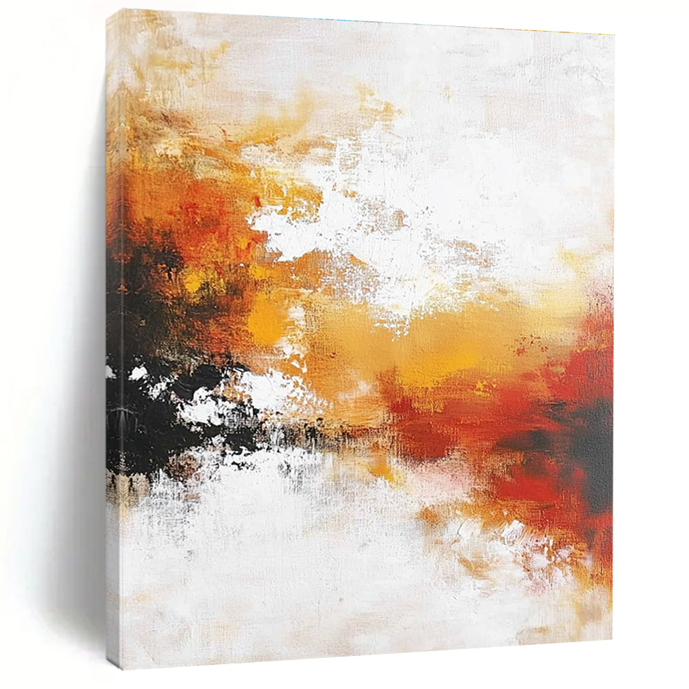Orange Red Abstract Painting with Fiery Ambience WINK699