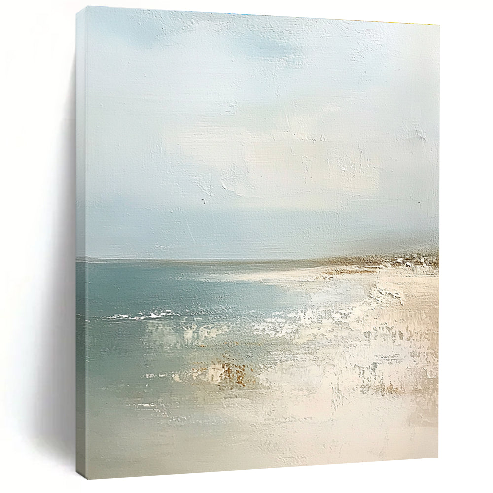 Calm Coastal View - Serene Seaside Abstract Painting GAB0571
