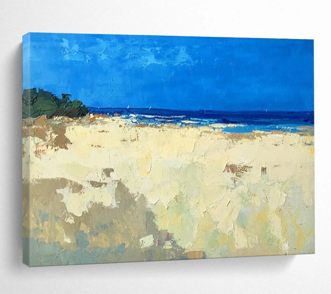 Minimalist Beach Abstract Painting for Modern Beachfront Offices YHT427