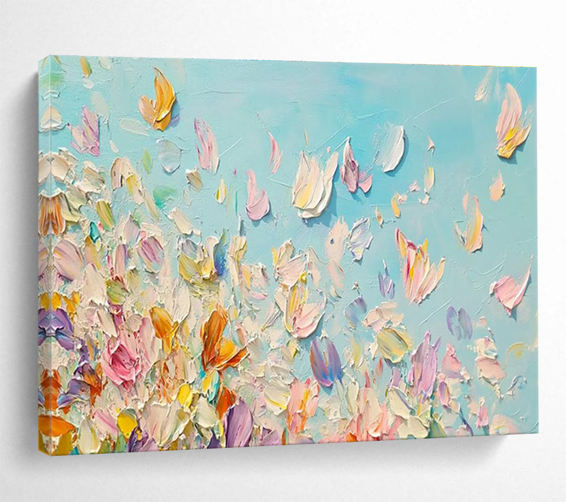 Colorful Petal Abstract Painting for Floral - Themed Boutiques YHT410