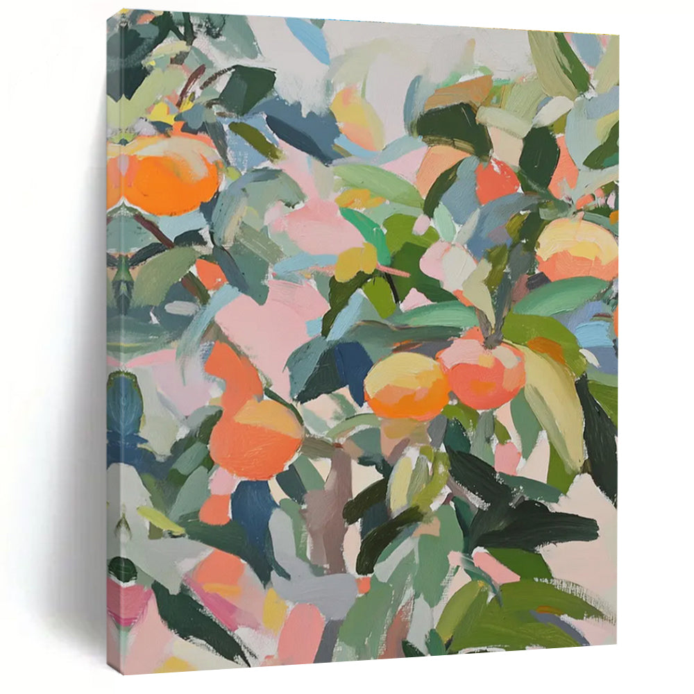 Citrus Tree Abstract Painting for Bright Breakfast Nooks HENG438