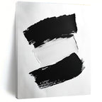 Minimalist Black and White Abstract Painting with Clean Forms WINK822