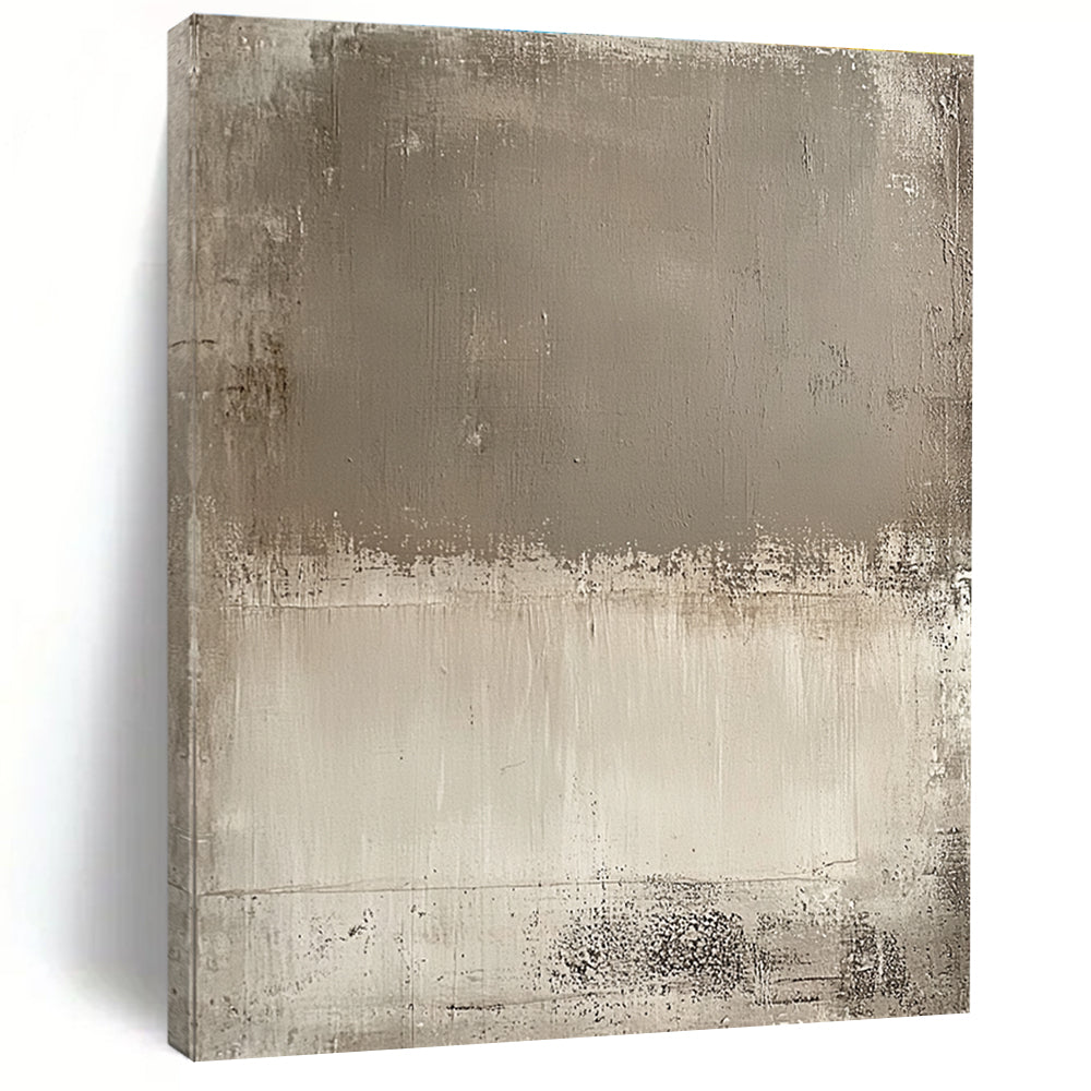 Taupe Textured Surface Abstract Painting with Calm Neutrality WINK119