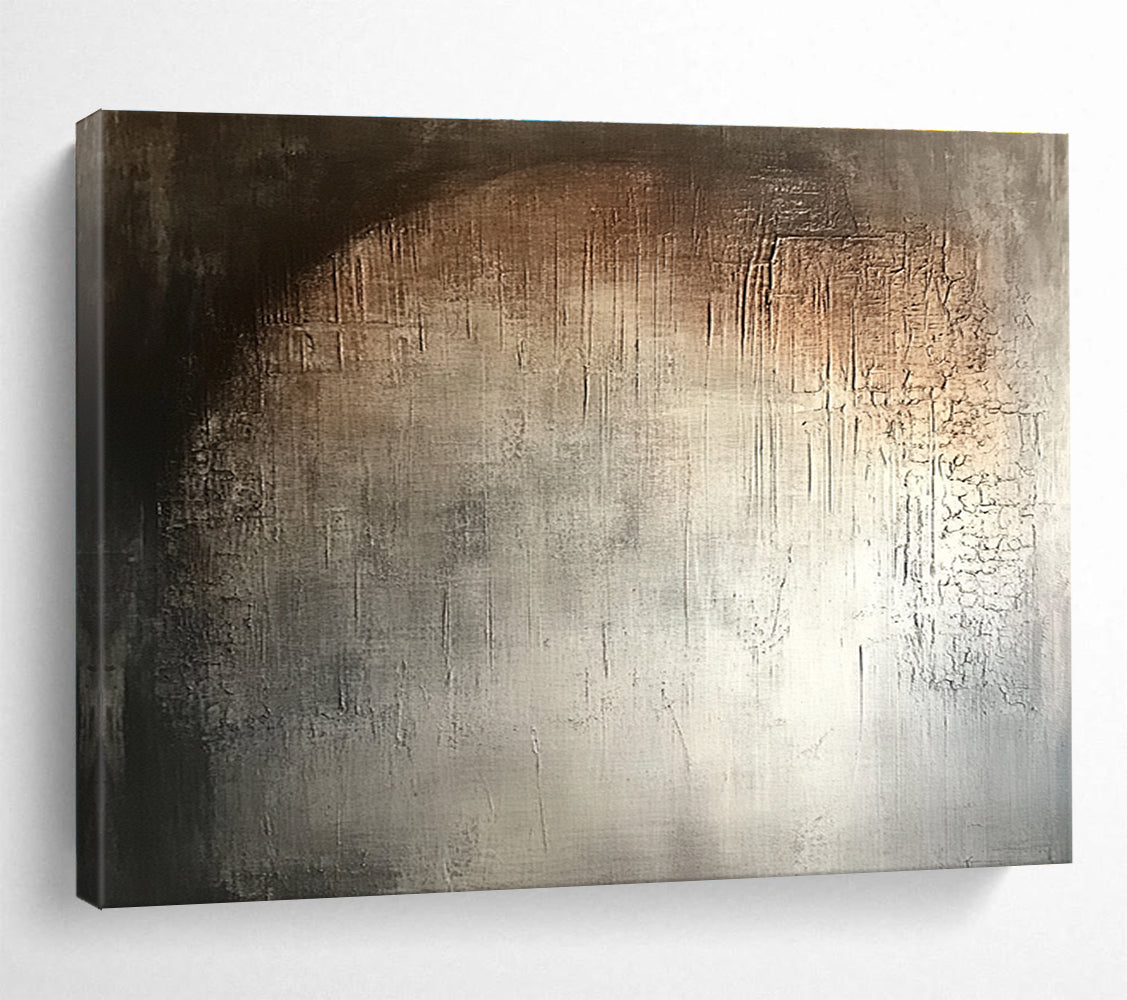 Moody Textured Neutral Understated Drama Abstract Painting ABS125