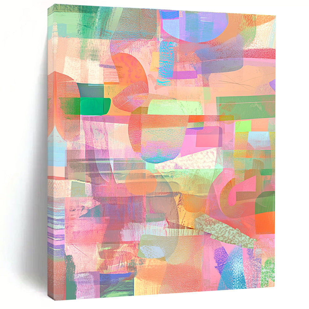 Pastel Color Block Abstract Painting for Whimsical - Styled Studios GAB1042