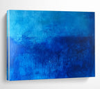 Mysterious Monochromatic Blue Abstract Painting ABS197
